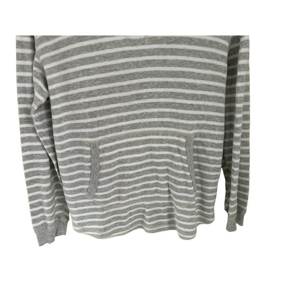 J.CREW Sweatshirt Hoody Sweater Pullover Cotton Kangaroo Pocket Gray White Size - Picture 4 of 6